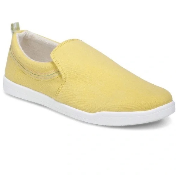 Vionic Shoes - VIONIC BEACH MARSHALL CANVAS SLIP ON SHOES IN SUN YELLOW 8.5 EU 40